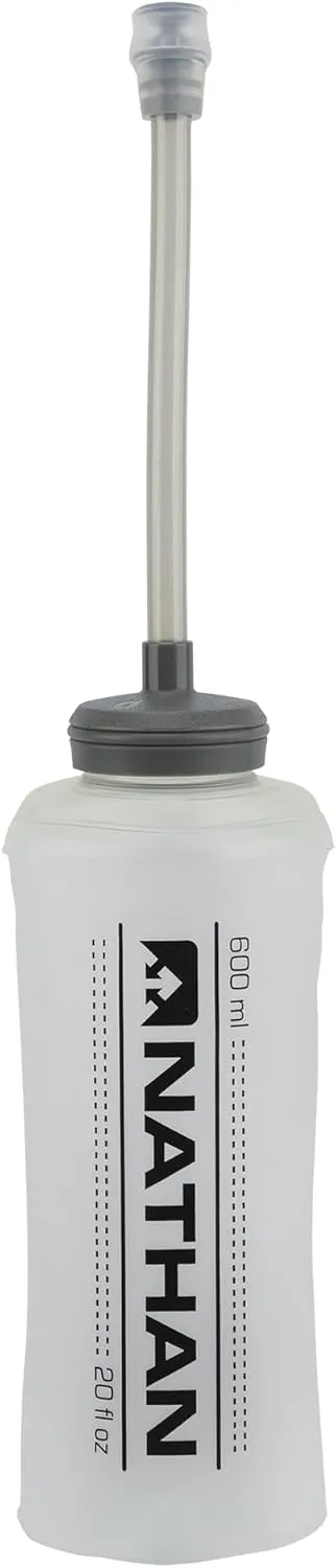 Nathan Hydration Race Vest. 4L Pinnacle Hydration Pack with Two 20oz Hydration Soft Flask, Water-Resistant Pockets, Lightweight & Moisture Wicking