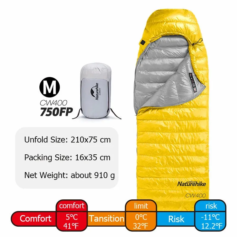 Naturehike CW400 Goose Down Sleeping Bag – Waterproof, Lightweight, and Ultra-Warm