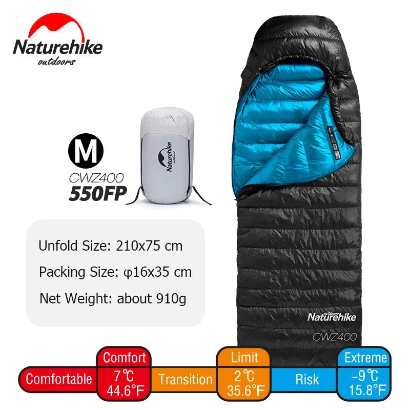 Naturehike CW400 Goose Down Sleeping Bag – Waterproof, Lightweight, and Ultra-Warm