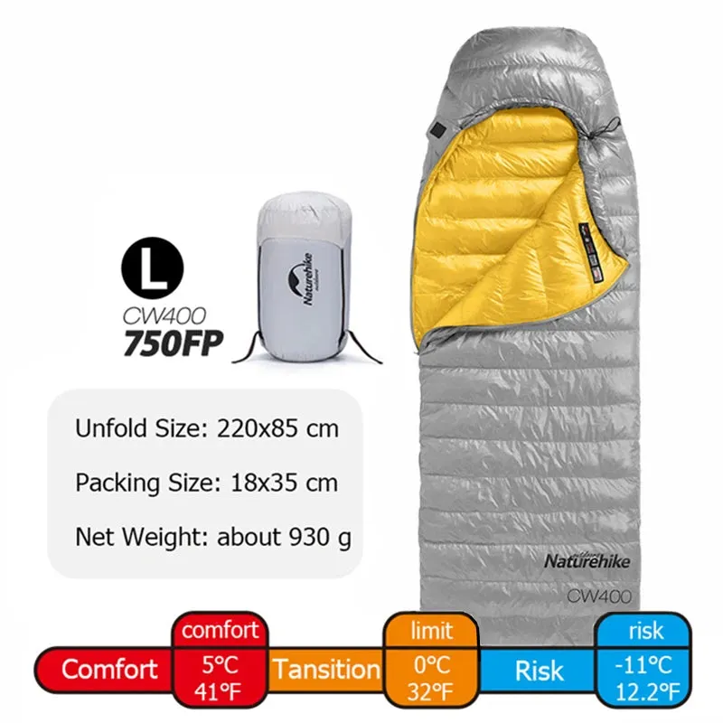 Naturehike CW400 Goose Down Sleeping Bag – Waterproof, Lightweight, and Ultra-Warm