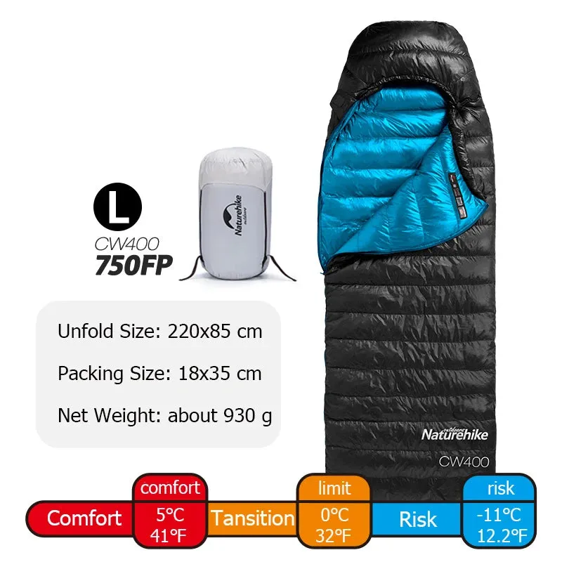 Naturehike CW400 Goose Down Sleeping Bag – Waterproof, Lightweight, and Ultra-Warm
