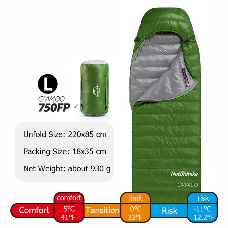 Naturehike CW400 Goose Down Sleeping Bag – Waterproof, Lightweight, and Ultra-Warm