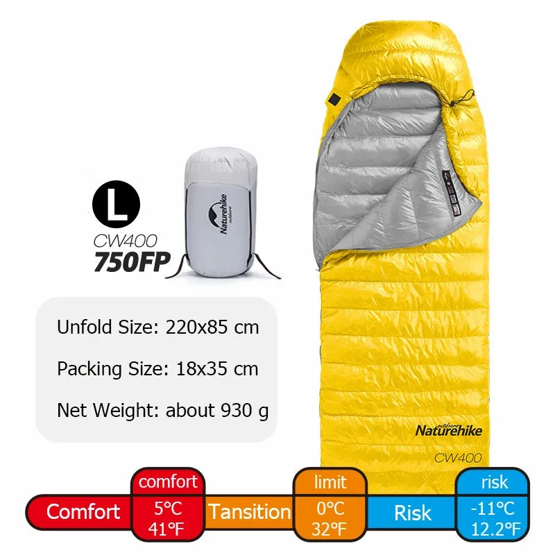 Naturehike CW400 Goose Down Sleeping Bag – Waterproof, Lightweight, and Ultra-Warm