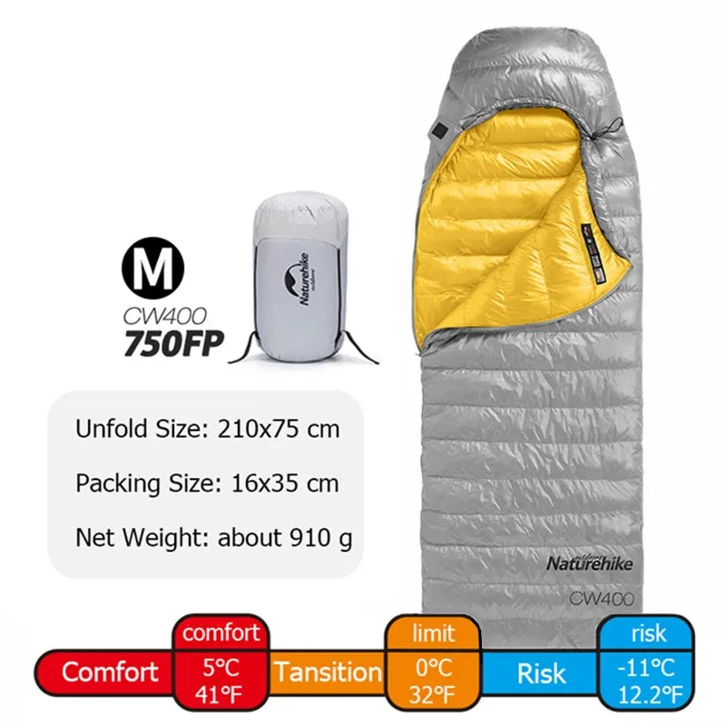 Naturehike CW400 Goose Down Sleeping Bag – Waterproof, Lightweight, and Ultra-Warm