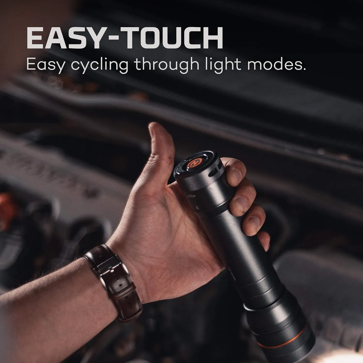 NEBO Newton Powerful LED Handheld Flashlight | AA Battery Powered Compact Waterproof Flashlight | Storm Gray | Available in 500, 1000, 1500 Lumens