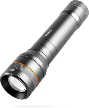 NEBO Newton Powerful LED Handheld Flashlight | AA Battery Powered Compact Waterproof Flashlight | Storm Gray | Available in 500, 1000, 1500 Lumens