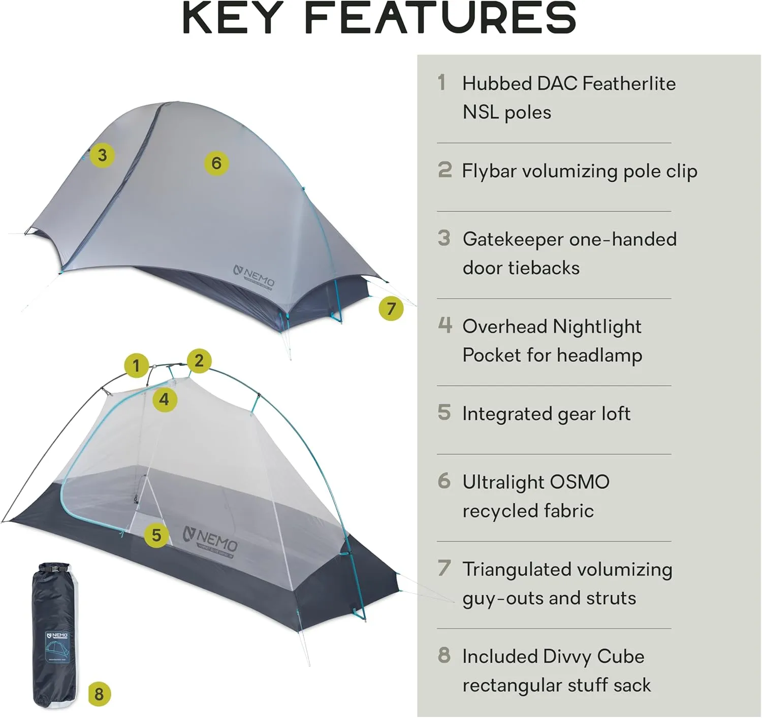NEMO Equipment Hornet Elite OSMO Ultralight Backpacking Tent