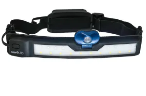 NextLED NT-6598 Multi-Function, Rechargeable Wide Beam Headlamp, Hard Hat Light/Spot/Safety, 3 Lights in 1, 500 Lumen, 210° Illumination, USB C Rechargeable Headlamp, Light Band Headlamp, IP-54