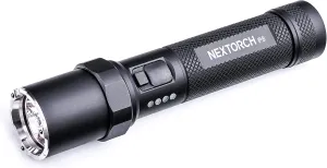 NEXTORCH P8 Rechargeable Flashlight High Lumens, 1600 Lumens LED Police Flashlight with 5 Modes & Strobe & Ceramic Glass Breaker for Daily Use, Night Duty, Dog Walking, Outdoor Adventure