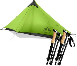 Night Cat Ultralight Tent 1 Person with Trekking Poles Hiking for Professional Backpacker Hiker