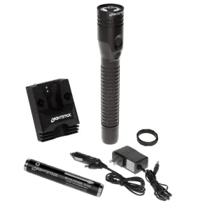Nightstick - Metal Duty/Personal-Size Dual-Light Flashlight w/Magnet - Li-Ion - Black
