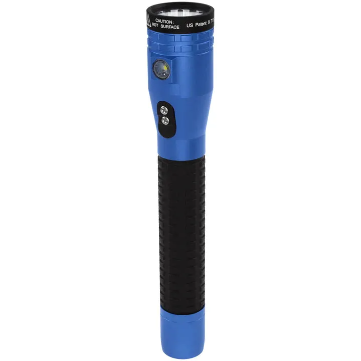 Nightstick - Metal Duty/Personal-Size Dual-Light Flashlight w/Magnet - Li-Ion - Blue