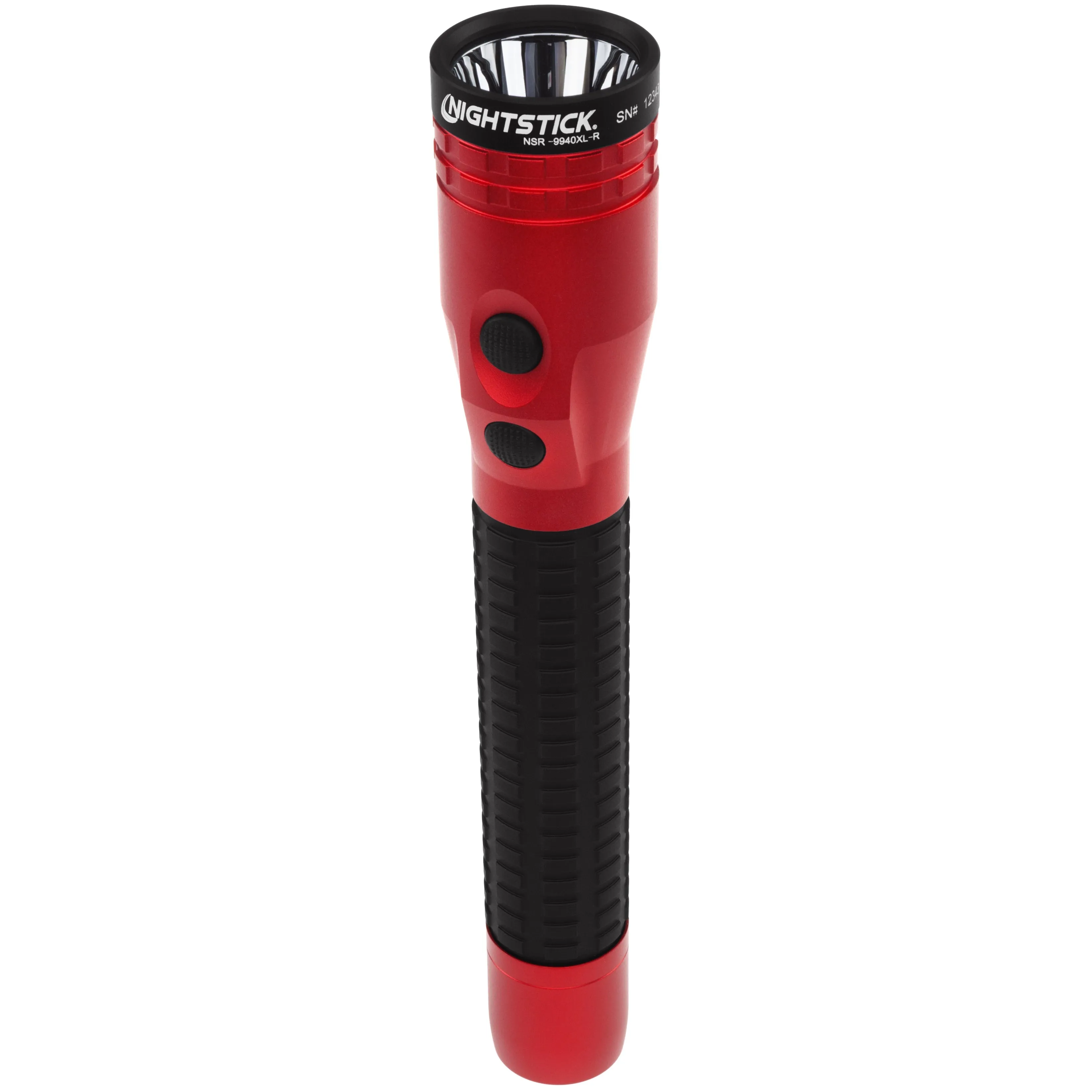 Nightstick - Metal Duty/Personal-Size Dual-Light Flashlight w/Magnet - Li-Ion - Red