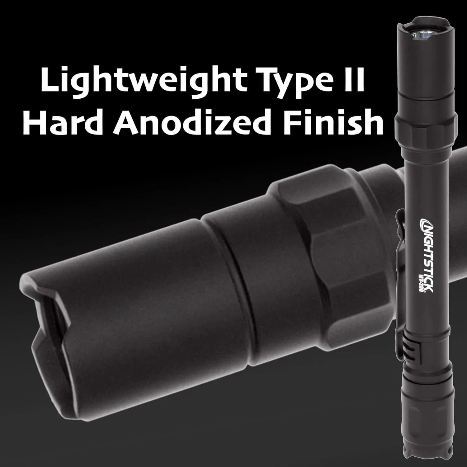 Nightstick MT-200 Mini-TAC PRO Metal Multi-Function LED Flashlight-2 AAA, 5.5-Inch, Black