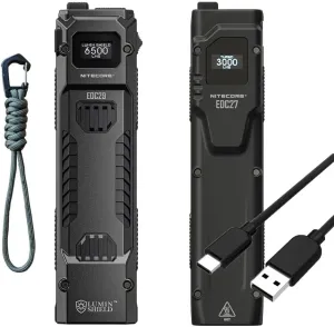 Nitecore EDC29   EDC27 EDC29 & EDC27 Flashlight Combo – 6,500 & 3,000 Lumens, 400m & 209m Beam, Ultra-Thin, IP54 Waterproof, Long Runtime, EDC, Outdoor, Camping, Tac Use