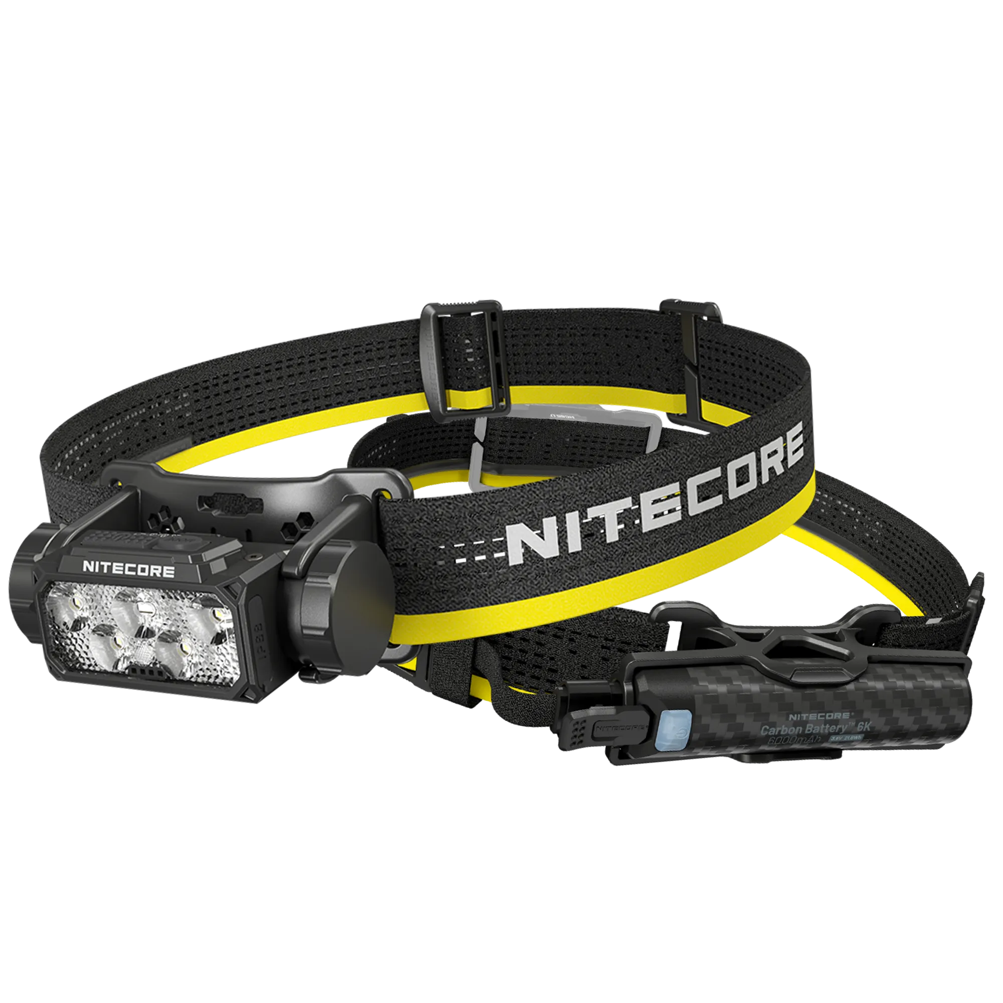 Nitecore HC60 UHE 1600 Lumen Rechargeable Headlamp with Carbon Battery 6K Extended Runtime Kit