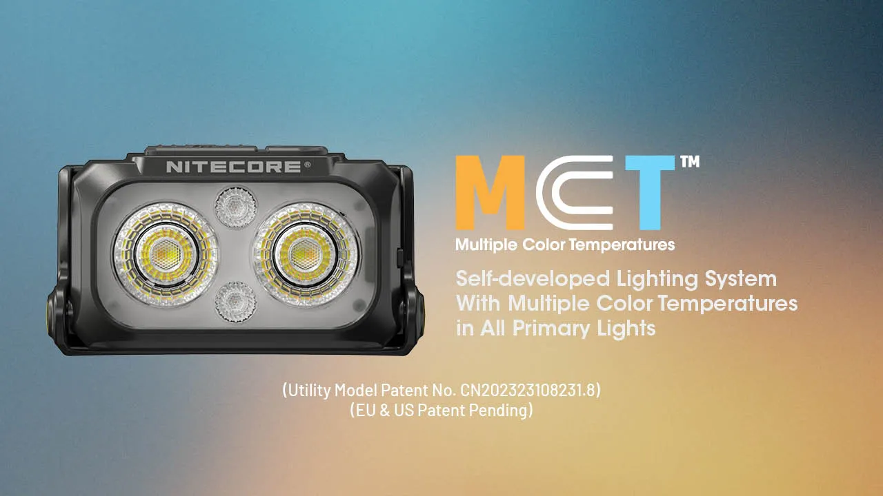 Nitecore NU25 MCT UL 400 Lumen USB-C Rechargeable Multi-Temperature Ultralight Headlamp