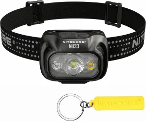 Nitecore NU33 700 Lumen Aluminum Headlamp Triple Light Sources USB-C Rechargeable Headlight Tag