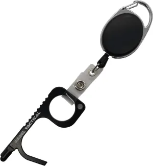 No Touch Keychain with Badge Reel (Matt Black)