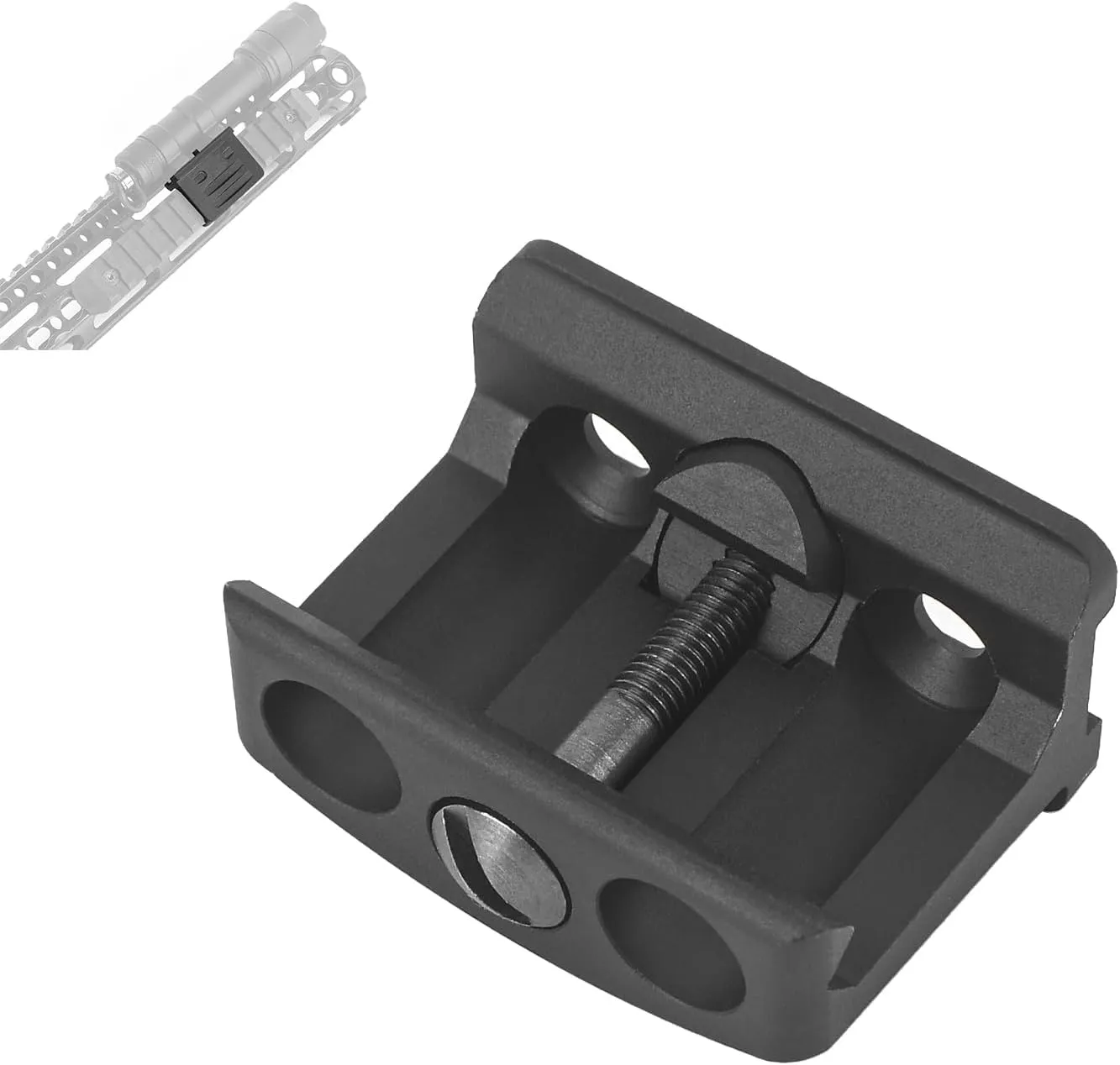 NOBUHIRO 45 Degree Offset Tactical Light Mount, Aluminum Alloy Offset Light Mount for M300 M600 Series Tactical Flashlight, Fit for 20mm Picatinny Rail