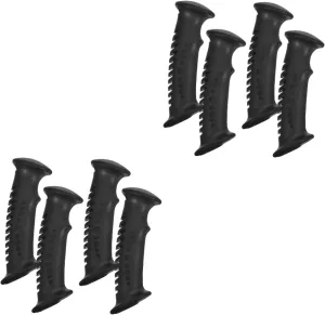 NOLITOY 2sets Trekking Pole Handle Quad Cane Handle Grip Hiking Pole Handle Replacement Skiing Accessories Skiing Tool Climbing Stick Tool Round Hiking Pole Grip Black Plastic 4pcs*2
