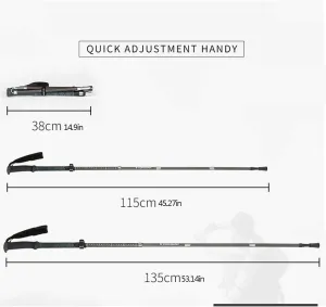 Nordic Walking Trekking Poles, Lightweight Adjustable Unisex Folding Hiking Poles, Hiking Sticks/Walking Poles for Hiking Trekking Camping Traveling