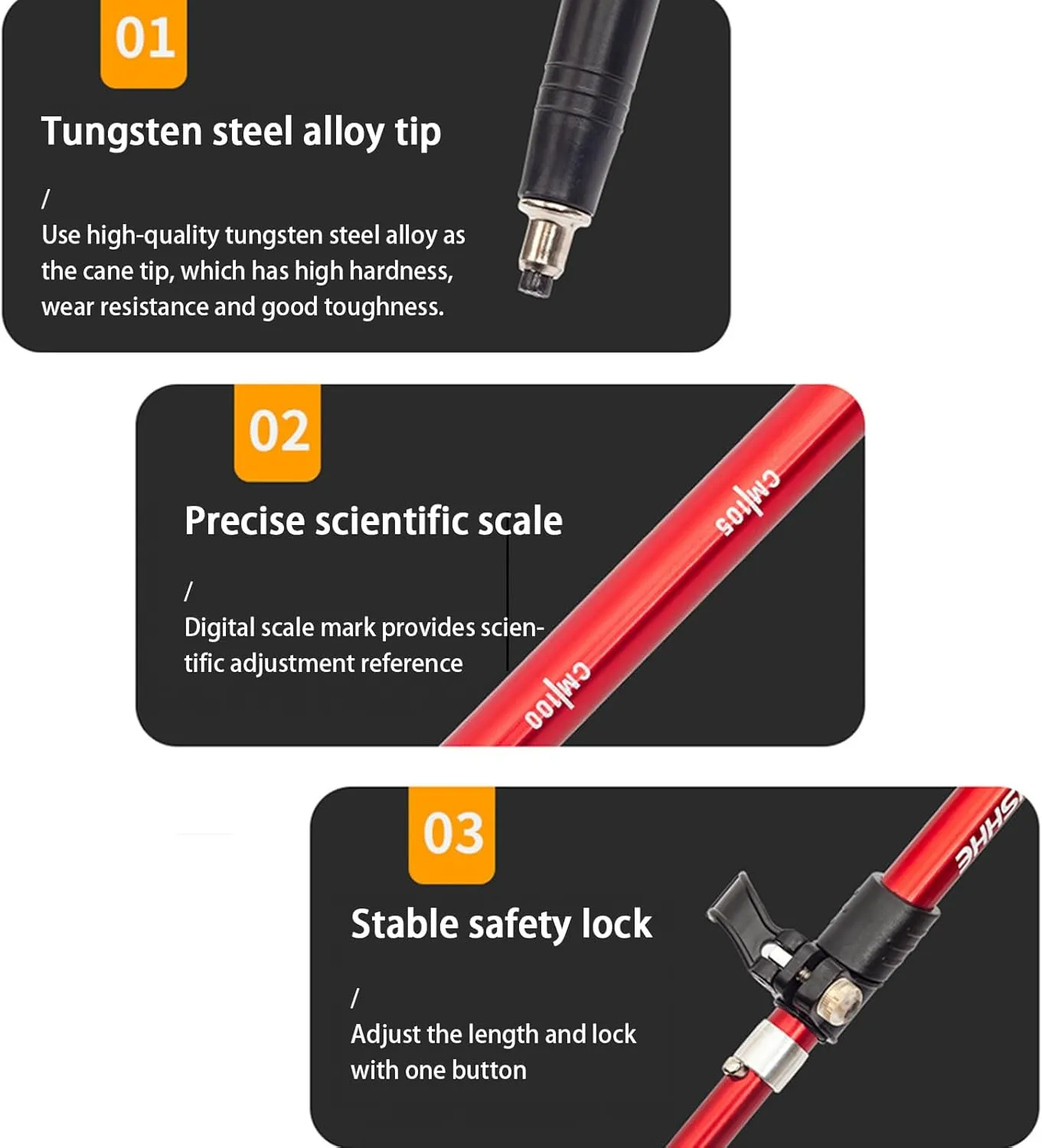 Nordic Walking Trekking Poles, Telescopic, Collapsible, Ultralight for Hiking, Camping, Mountaining, Backpacking, Walking, Trekking