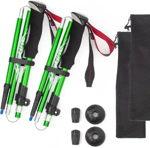 Nordic Walking Trekking Poles, Telescopic, Collapsible, Ultralight for Hiking, Camping, Mountaining, Backpacking, Walking, Trekking