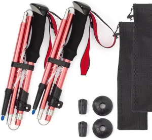 Nordic Walking Trekking Poles, Telescopic, Collapsible, Ultralight for Hiking, Camping, Mountaining, Backpacking, Walking, Trekking