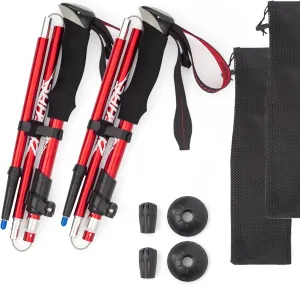 Nordic Walking Trekking Poles, Telescopic, Collapsible, Ultralight for Hiking, Camping, Mountaining, Backpacking, Walking, Trekking