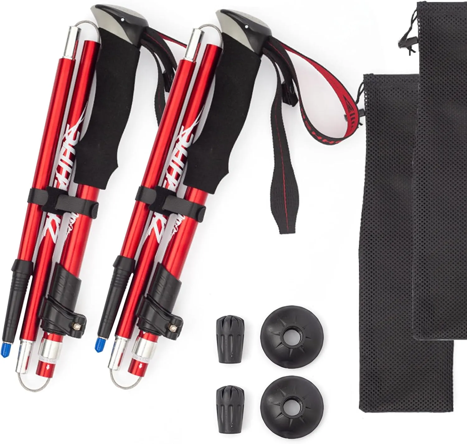 Nordic Walking Trekking Poles, Telescopic, Collapsible, Ultralight for Hiking, Camping, Mountaining, Backpacking, Walking, Trekking