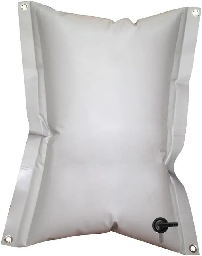 NuovaRade Flexible Water Tank/Bladder, Water Storage Bag, 29x24in - 14.5 Gallon (55Lt) - Rectangular, Grey
