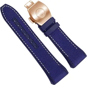 Nylon Genuine Leather Watchband for Franck Muller V45 Series watch strap with Folding Buckle