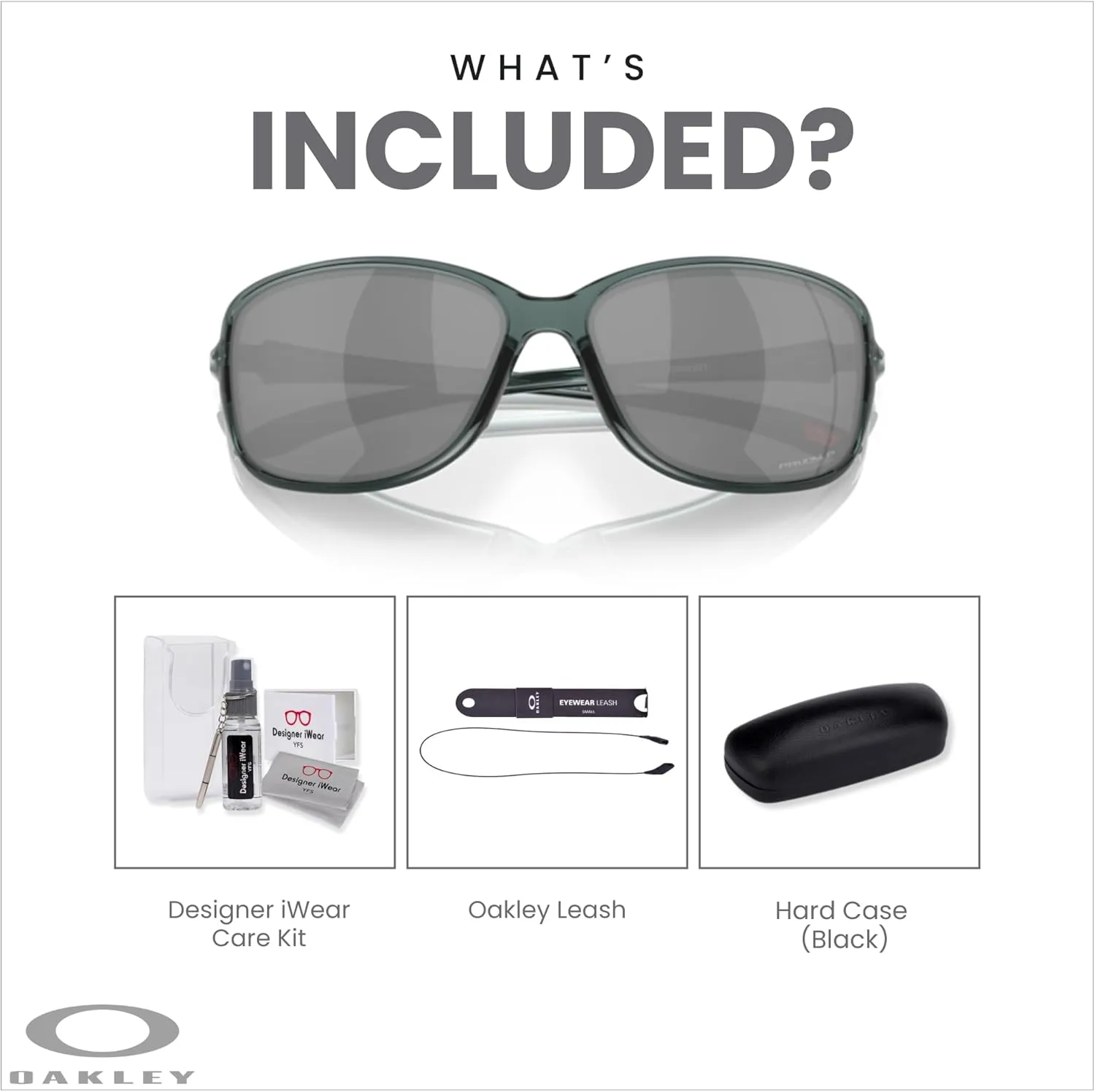 Oakley Cohort OO9301 Rectangle Sunglasses for Women   BUNDLE Accessory Leash   Designer iWear Kit