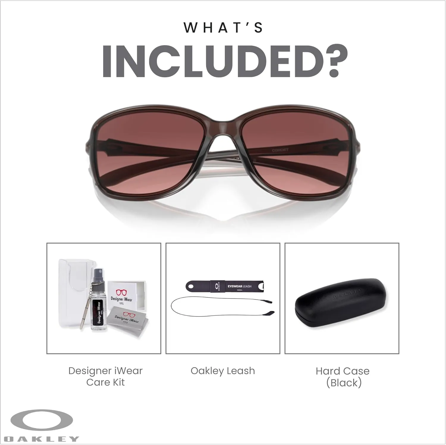 Oakley Cohort OO9301 Rectangle Sunglasses for Women   BUNDLE Accessory Leash   Designer iWear Kit
