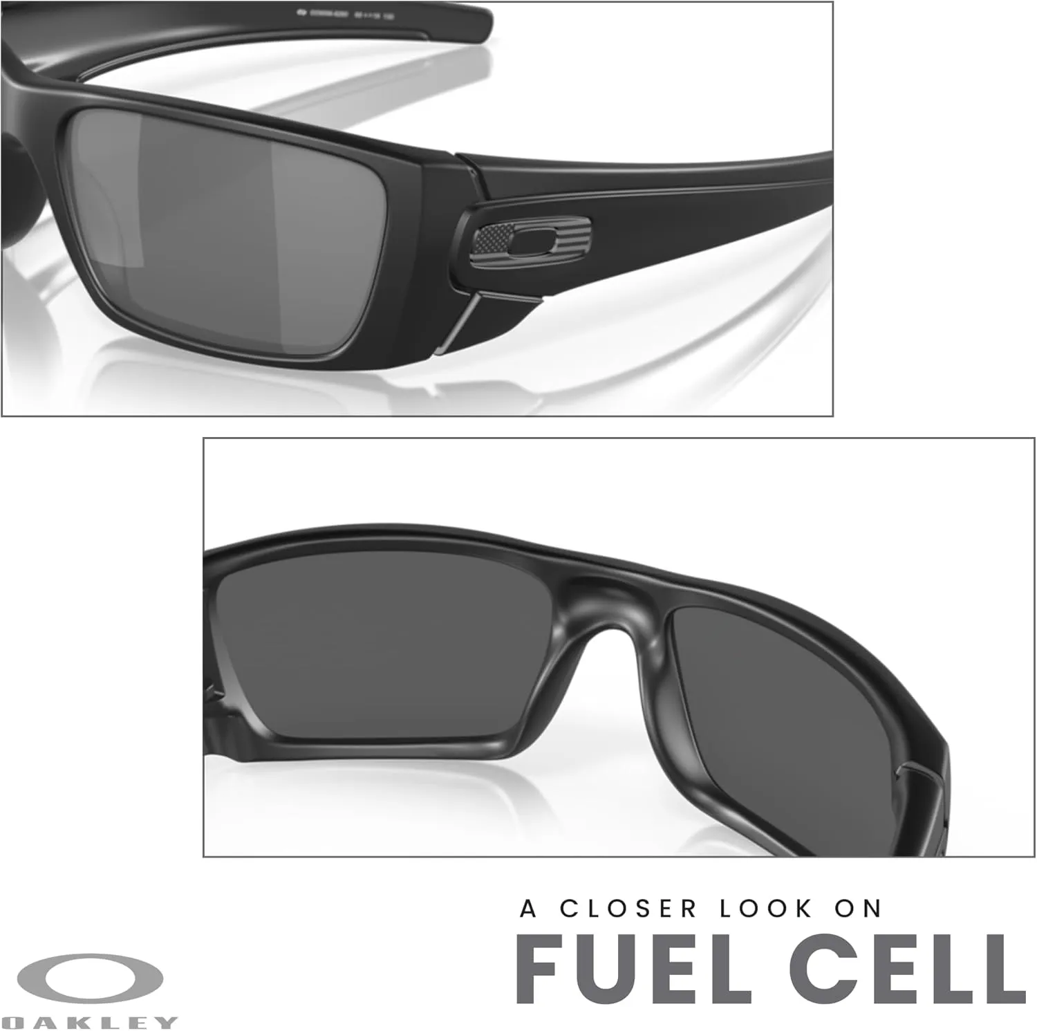 Oakley Fuel Cell OO9096 Rectangular Sunglasses For Men   BUNDLE Leash   BUNDLE with Designer iWear Eyewear Kit