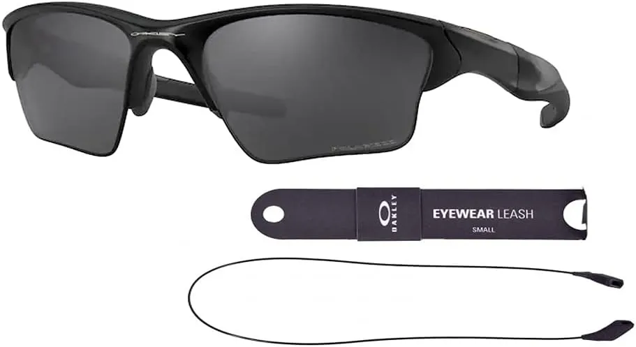 Oakley Half Jacket 2.0 XL OO9154 Rectangular Sunglasses For Men   BUNDLE Leash   Designer iWear Care Kit