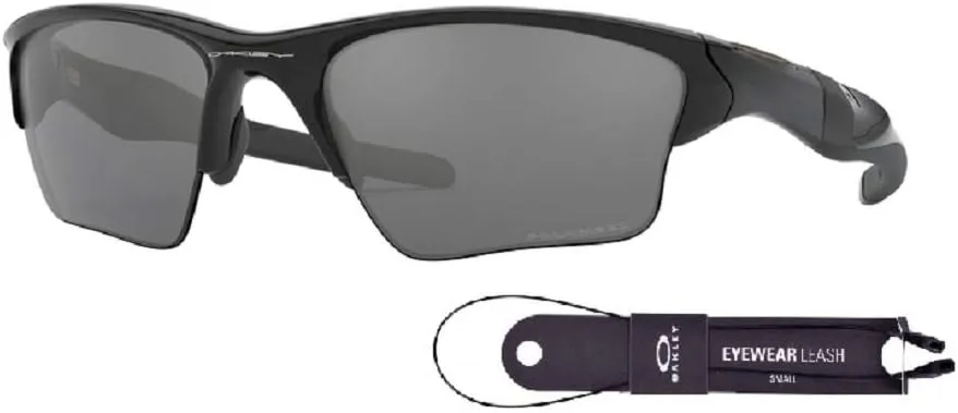 Oakley Half Jacket 2.0 XL OO9154 Rectangular Sunglasses For Men   BUNDLE Leash   Designer iWear Care Kit