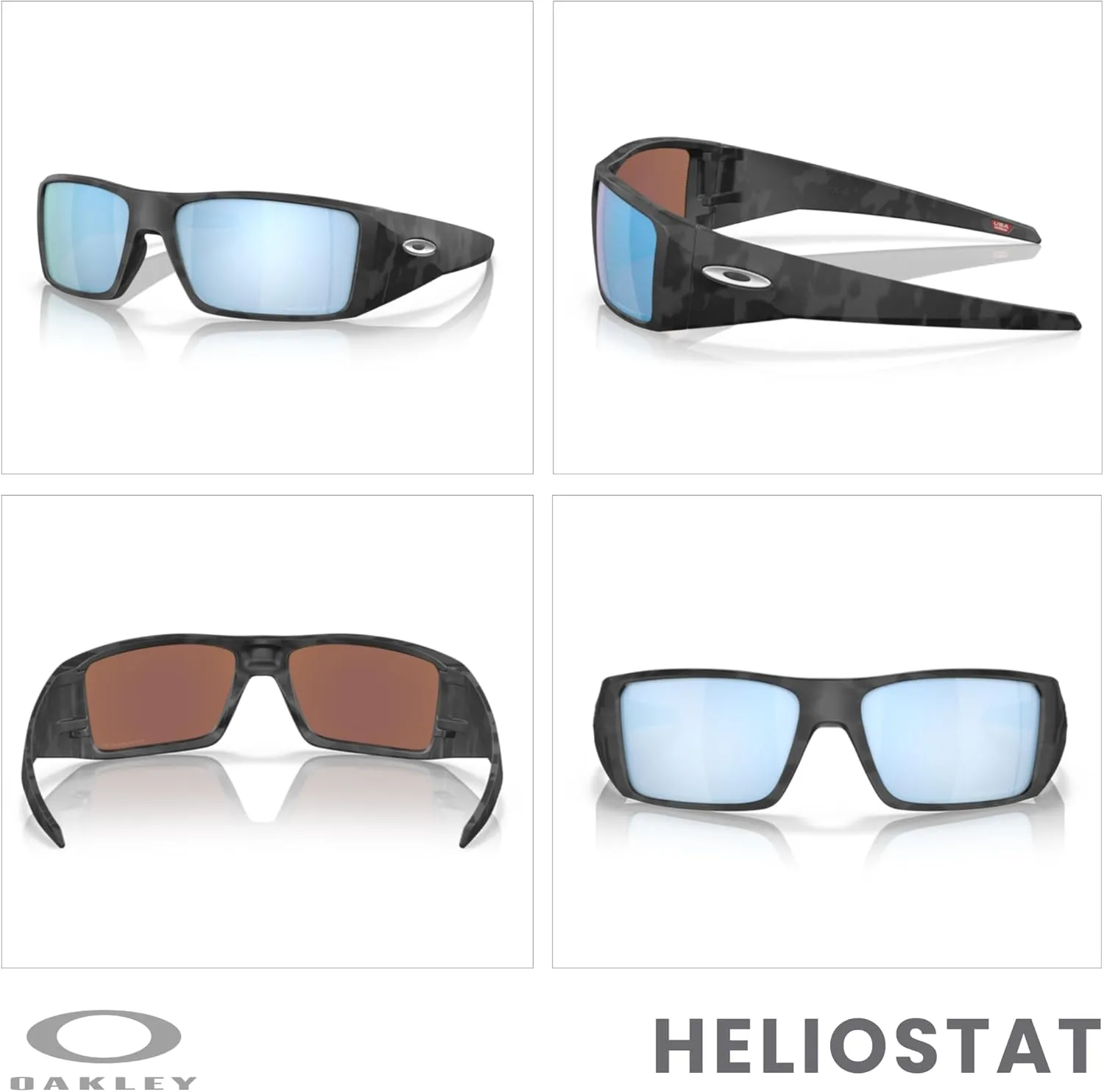 Oakley Heliostat OO9231 Rectangular Sunglasses for Men   BUNDLE Accessory Leash   Designer iWear Kit
