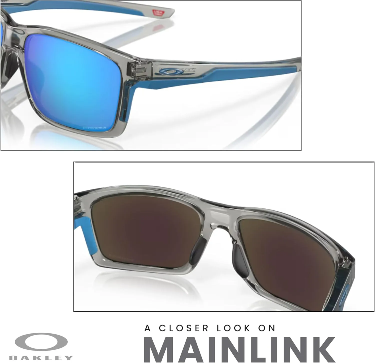 Oakley Mainlink OO9264 Rectangle Sunglasses for Men   BUNDLE Accessory Leash   Designer iWear Kit
