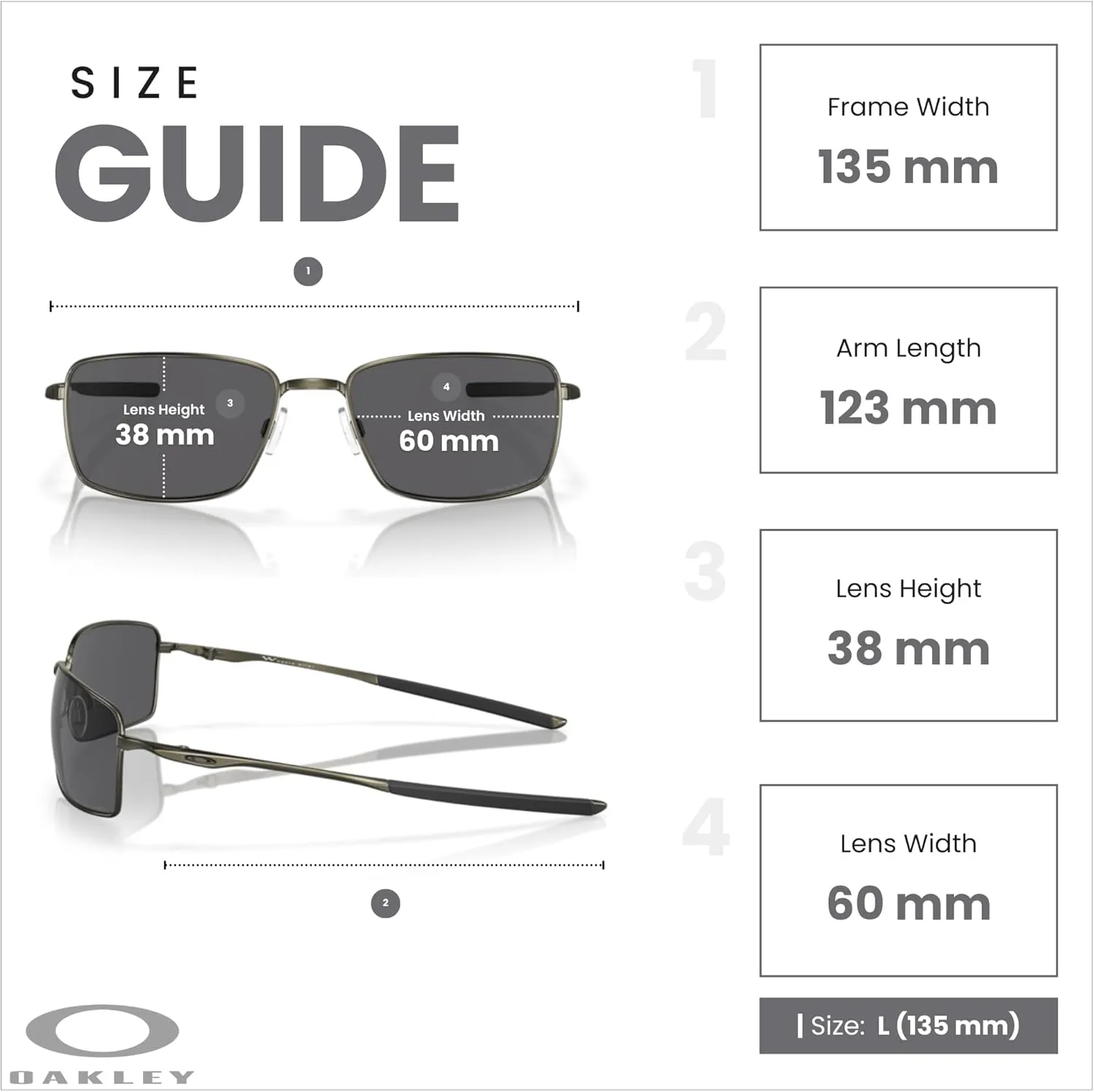 Oakley Square Wire OO4075 Rectangular Sunglasses For Men   BUNDLE Leash   Designer iWear Care Kit