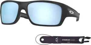 Oakley Turbine OO9263 Rectangular Sunglasses For Men  BUNDLE Leash   BUNDLE with Designer iWear Eyewear Kit