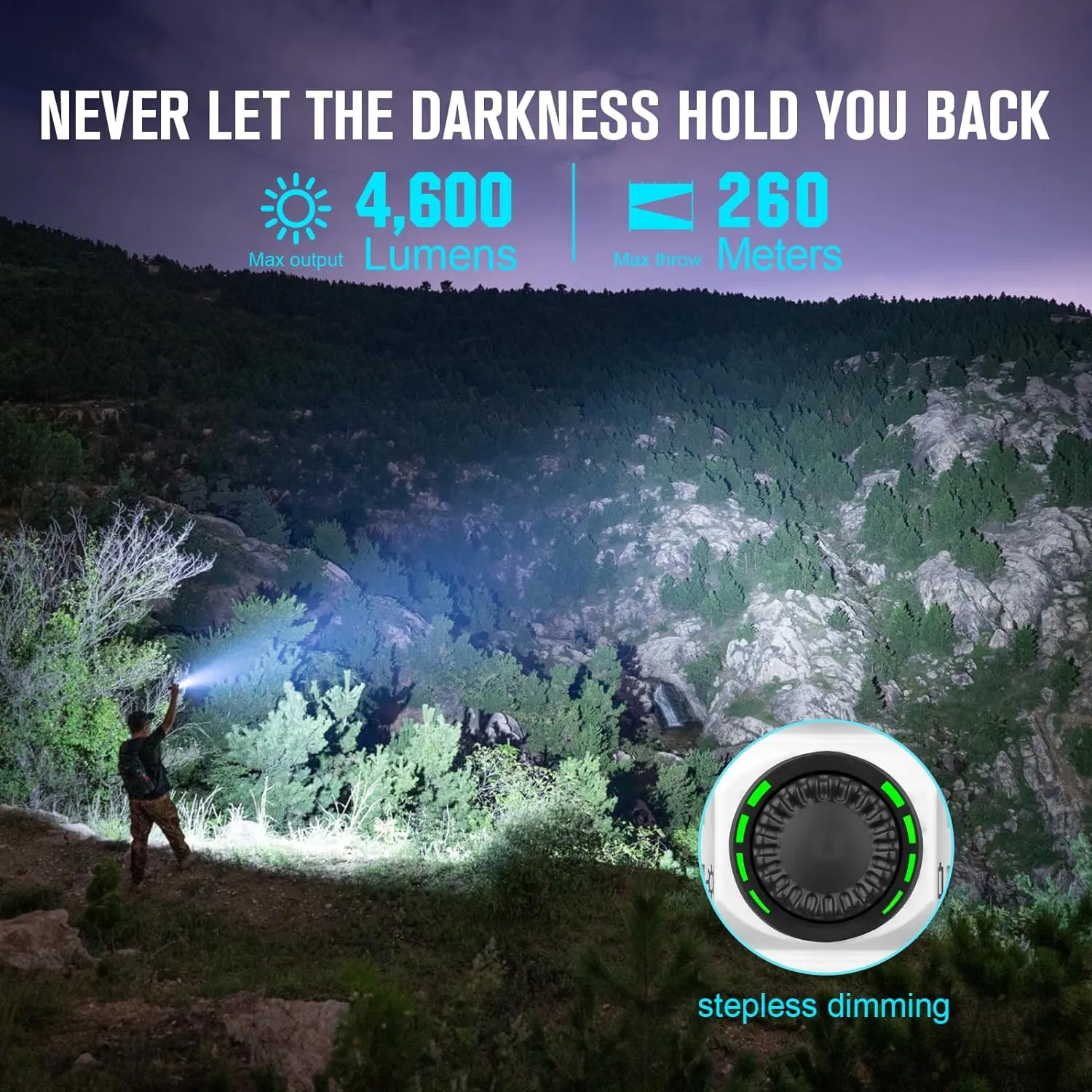 OLIGHT Seeker 4 Pro Rechargeable Flashlights, 4600 Lumens High Powerful Bright Light with USB C Holster, Waterproof IPX8 for Emergencies, Camping, Searching(White)