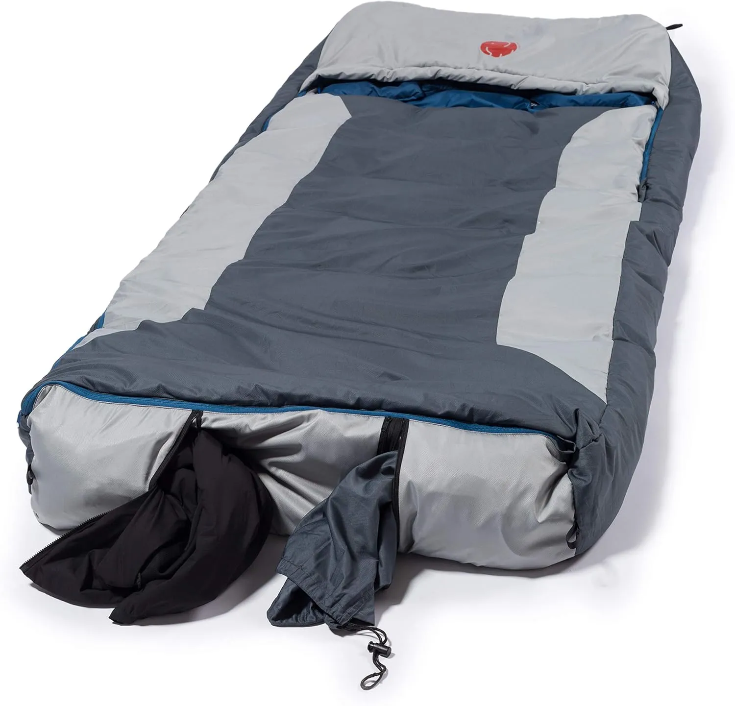 OmniCore Designs Multi Down Hooded Rectangular Sleeping Bag (-10F to 30F) with 4pt. Compression Stuff Sack