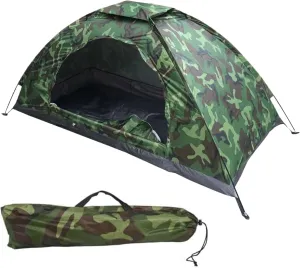One Man Tent, One Man Tent Waterproof ＆ Sun Resitant 1 Person Backpacking Camouflage Patterns Hiking Lightweight Small Tents with Storage Bag Easy Setup for Camping Hiking