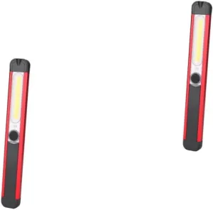 Operitacx 1PC USB Rechargeable Cob Maintenance Flashlight Lighting Modes Portable Inspection Lamp for Home and Work Compact Design with Magnetic Clip Red