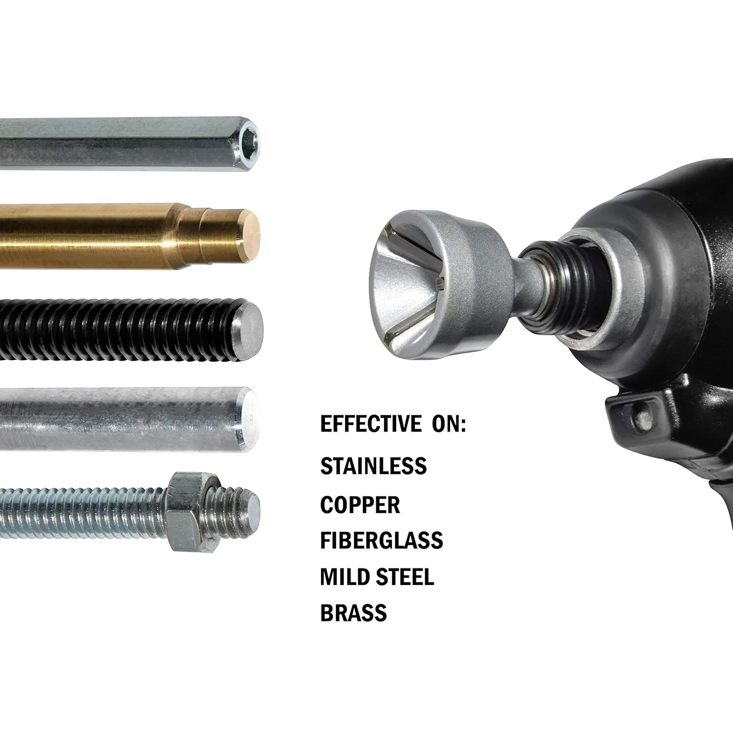 ORX PLUS TOOLS Deburring External Chamfer Tool, with HSS Blade, Deburring Drill Bit, Remove Burr Tools Quick Release Shank Fits for 1/8"-3/4"(3mm-19mm)