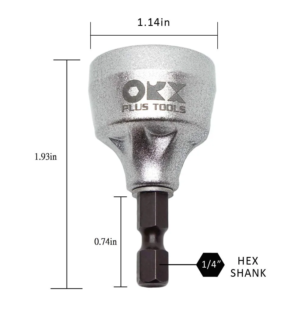 ORX PLUS TOOLS Deburring External Chamfer Tool, with HSS Blade, Deburring Drill Bit, Remove Burr Tools Quick Release Shank Fits for 1/8"-3/4"(3mm-19mm)