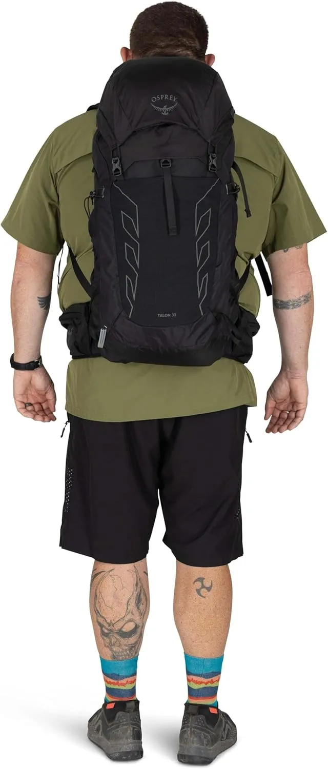 Osprey Talon 33L Men's Lightweight Hiking Backpack with Hipbelt, Green Canopy/Pine Leaf, Extended Fit