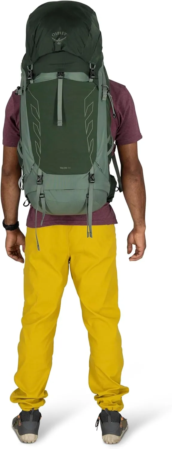 Osprey Talon 44L Men's Lightweight Hiking Backpack with Hipbelt, Black/Coal Grey, L/XL